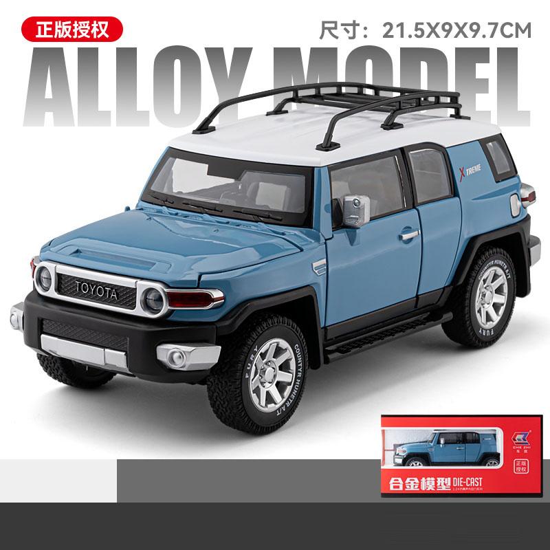 LICENSED 1:24 Toyota cruiser FJ Colooze cross country Off Road vehicle alloy model SUV simulated sound light Kid Birthday Gift