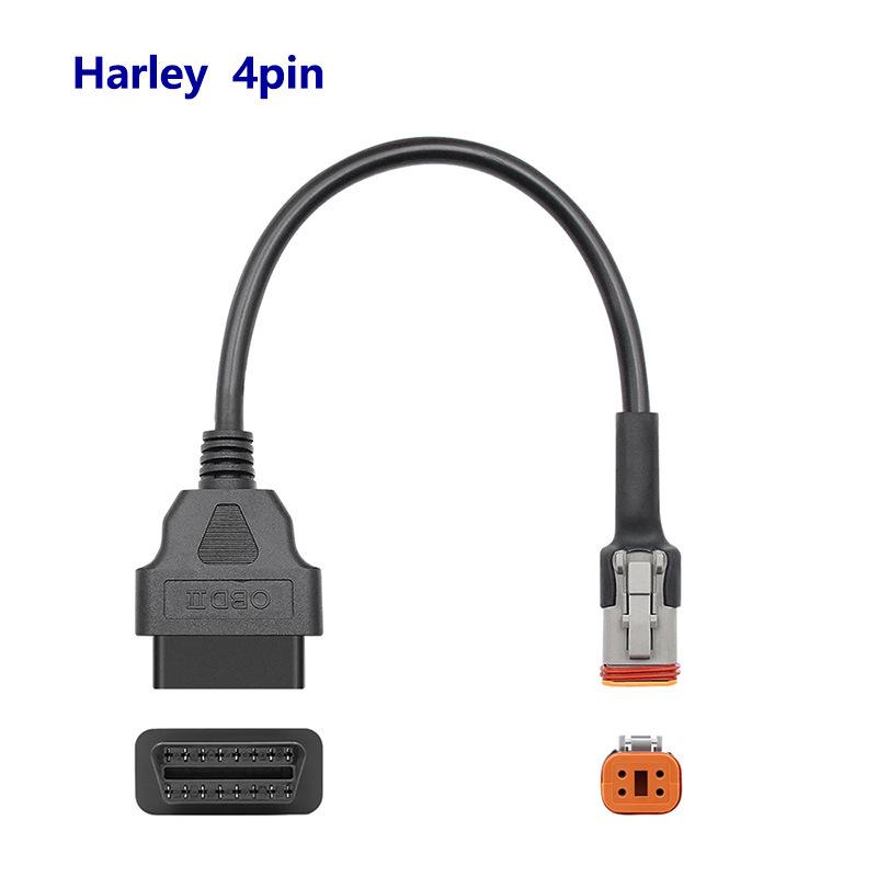 Диагностический кабель для мотоцикла Harley Davidson 2-в-1 с 4-контактным и 6-контактным разъемами