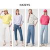 Женский свитшот HAZZYS серии PHIZ с приспущенным плечом и круглым вырезом