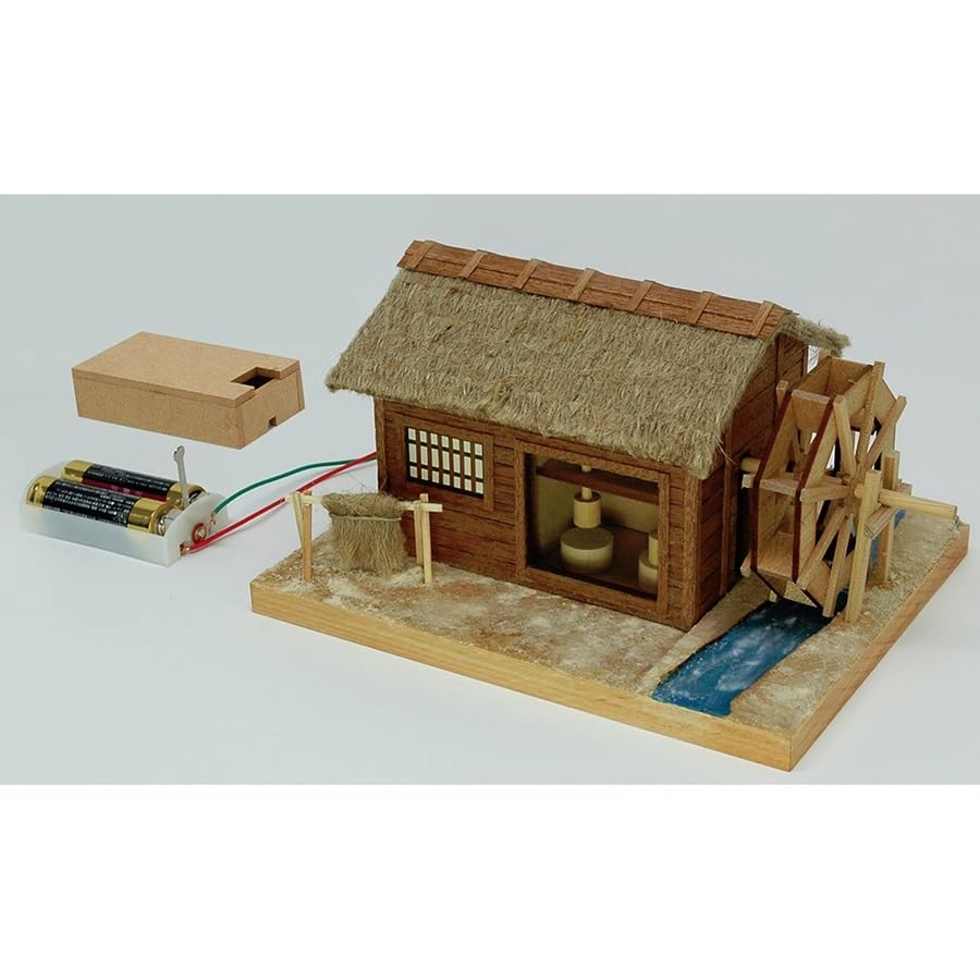 Woody Joe Akari No.4 Katakoto Watermill Wooden Model Assembly Kit (Building)