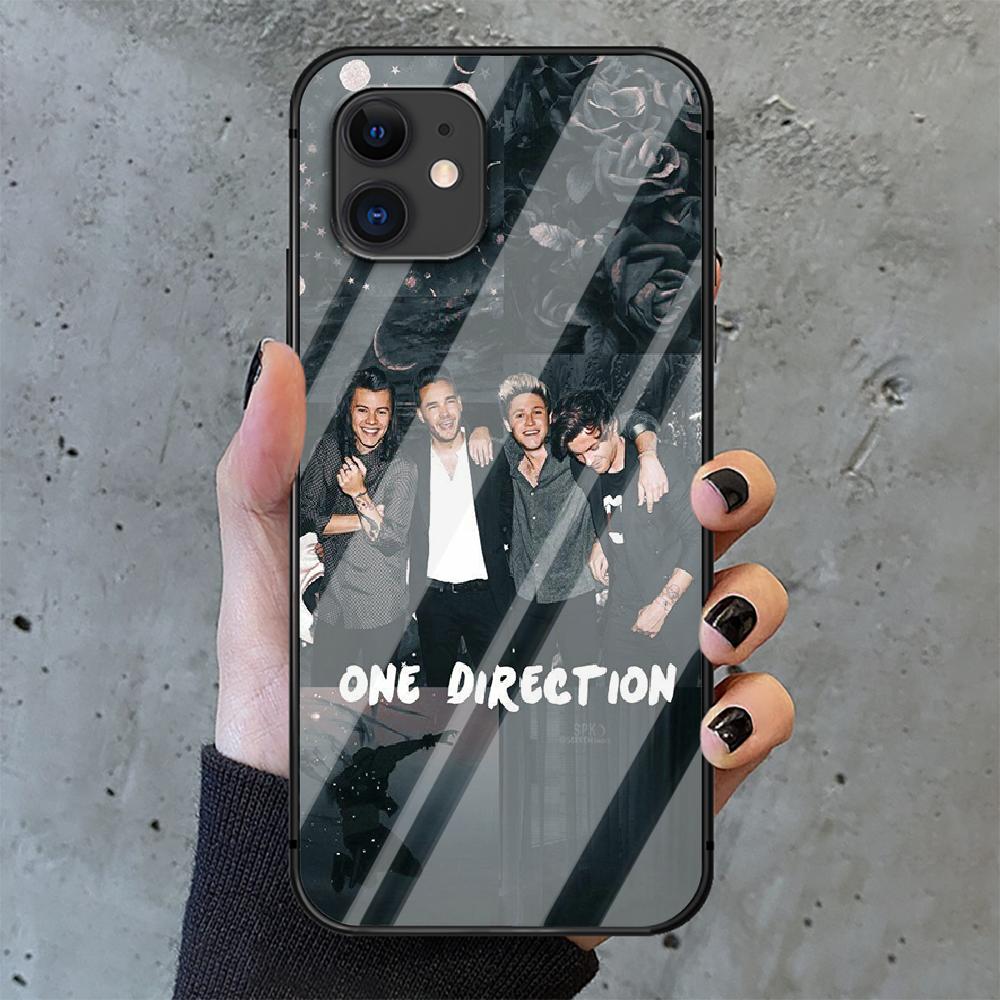 One Direction 1D Tempered Glass Phone Case Cover For IPhone 6 7 8 11 12 13 x xs xr pro max Plus Samsung Galaxy Xiaomi Redmi Tpu Hot 3D Cover