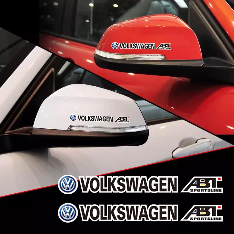 RUNTB1 4Pcs Car Body Decal Stickers Styling Emblem Accessories For VW GTI Polo Golf Passat Tiguan Arteon Touareg Taigo Caddy Jetta