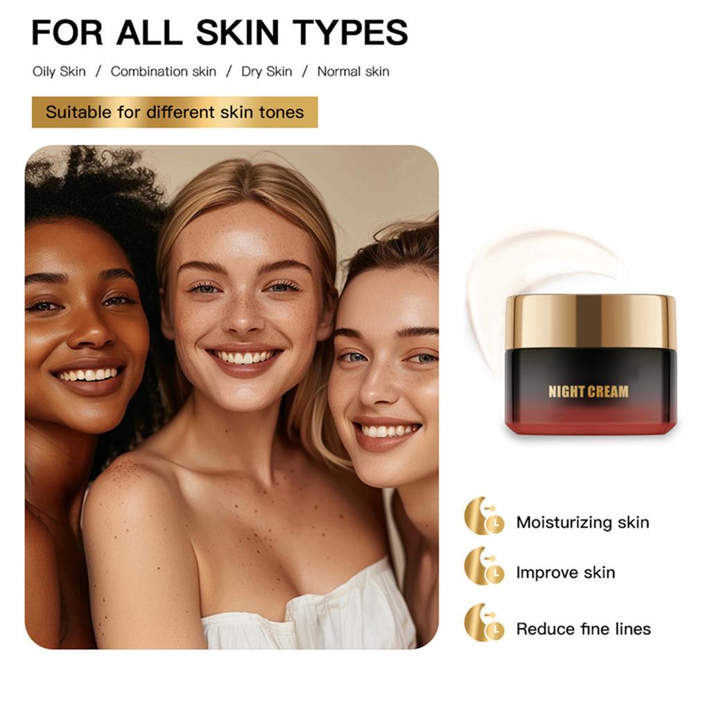 Увлажняющий крем 50 мл Укрепляющий ночной крем для лица и шеи против морщин