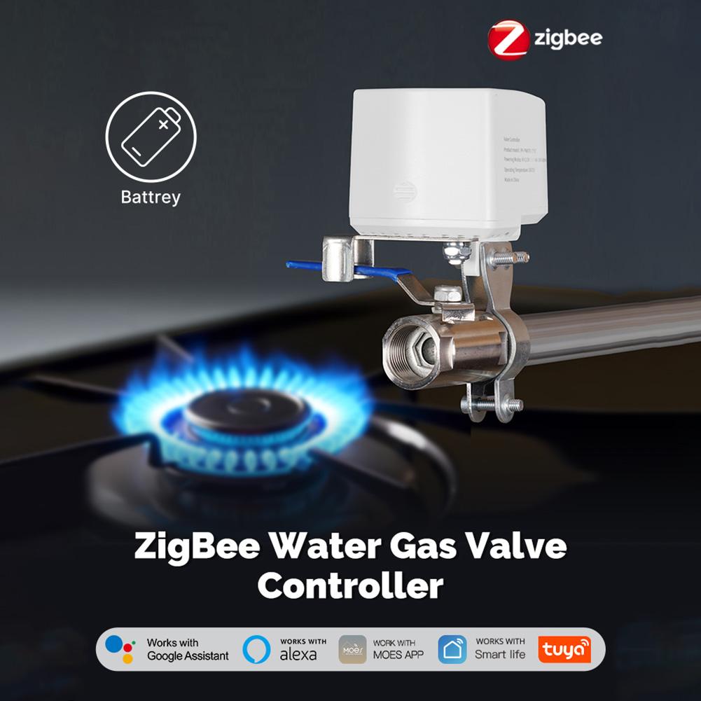Для ZigBee Умный контроллер клапана воды, газа с батарейным питанием Совместимый с Alexa и Google Home Умный привод клапана воды