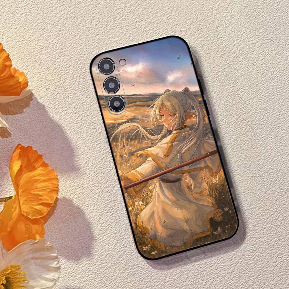 Аниме F-Frieren Милый чехол для телефона Samsung Galaxy A73,A72,A71,A70,A53,A52,A51,Другие Мягкий черный чехол