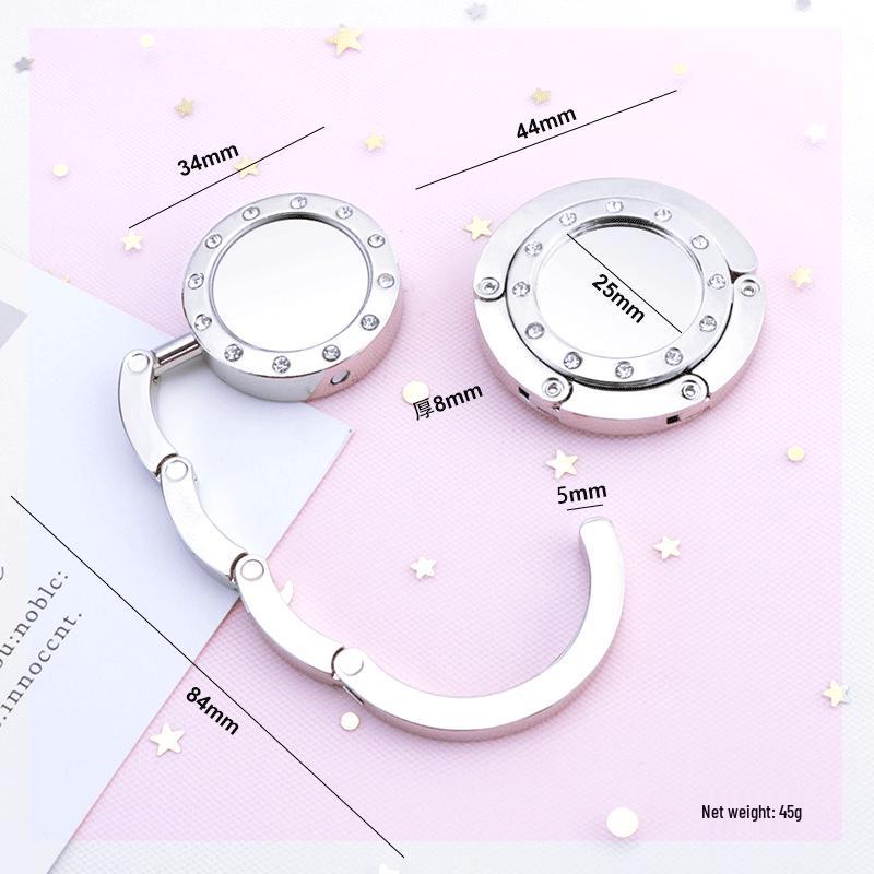 Персонализированный складной крючок для сумки — боковой держатель для студенческого стола, портативный памятный подарок.