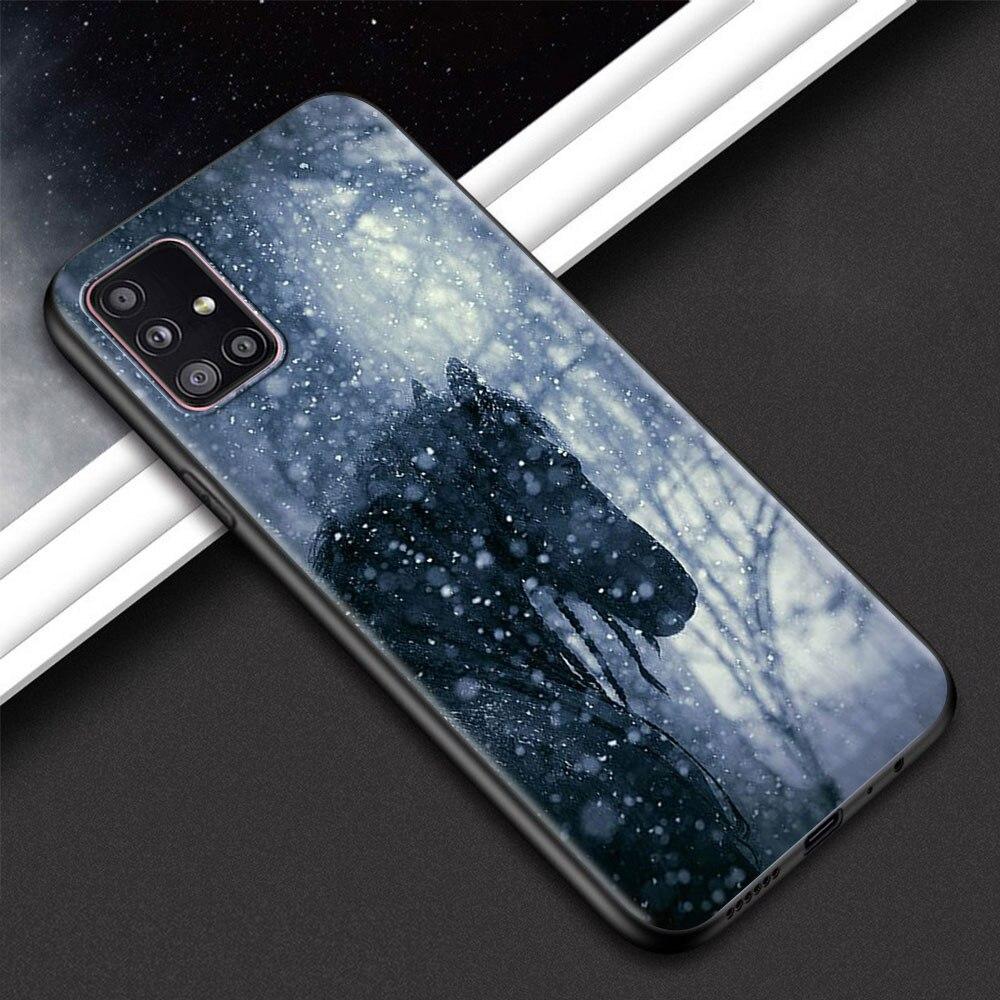 Чехол с изображением лошади для Samsung Galaxy A51 A71 A50 A21s A31 A12 A41 A10 A70 A20e A30 A11 A40 A20s A02s A42, черный чехол