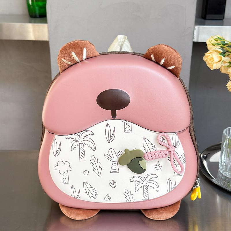 Adorable Cartoon Hard Shell Backpack For Kids Stylish Gender Neutral Preschool Bag