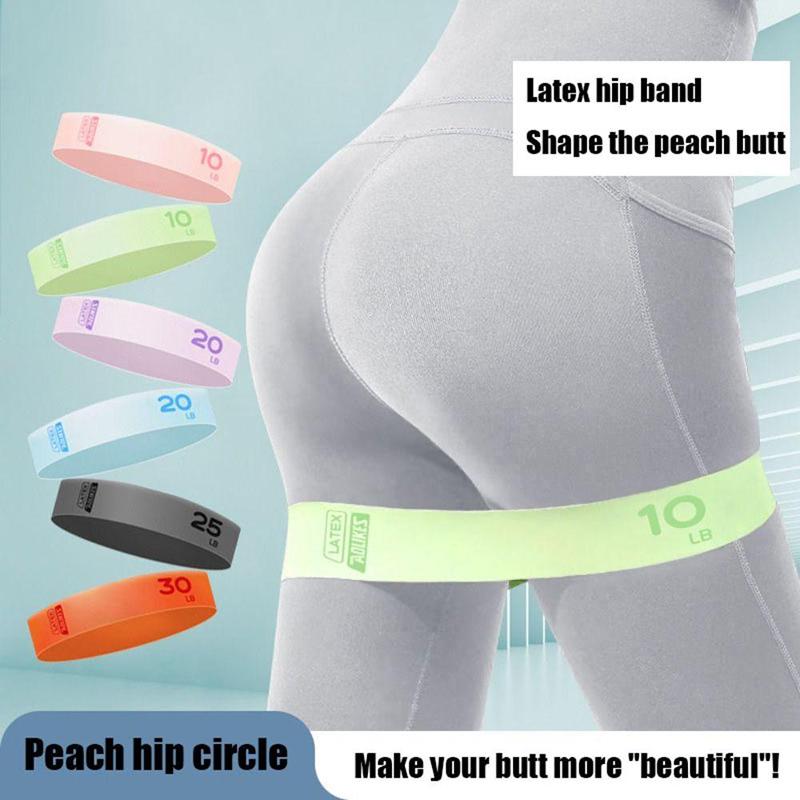 Латексные эластичные ленты для йоги, подтягивающие бедра и ноги, растягивающие круги для фитнеса, пластиковые упражнения для ног, прочность корпуса