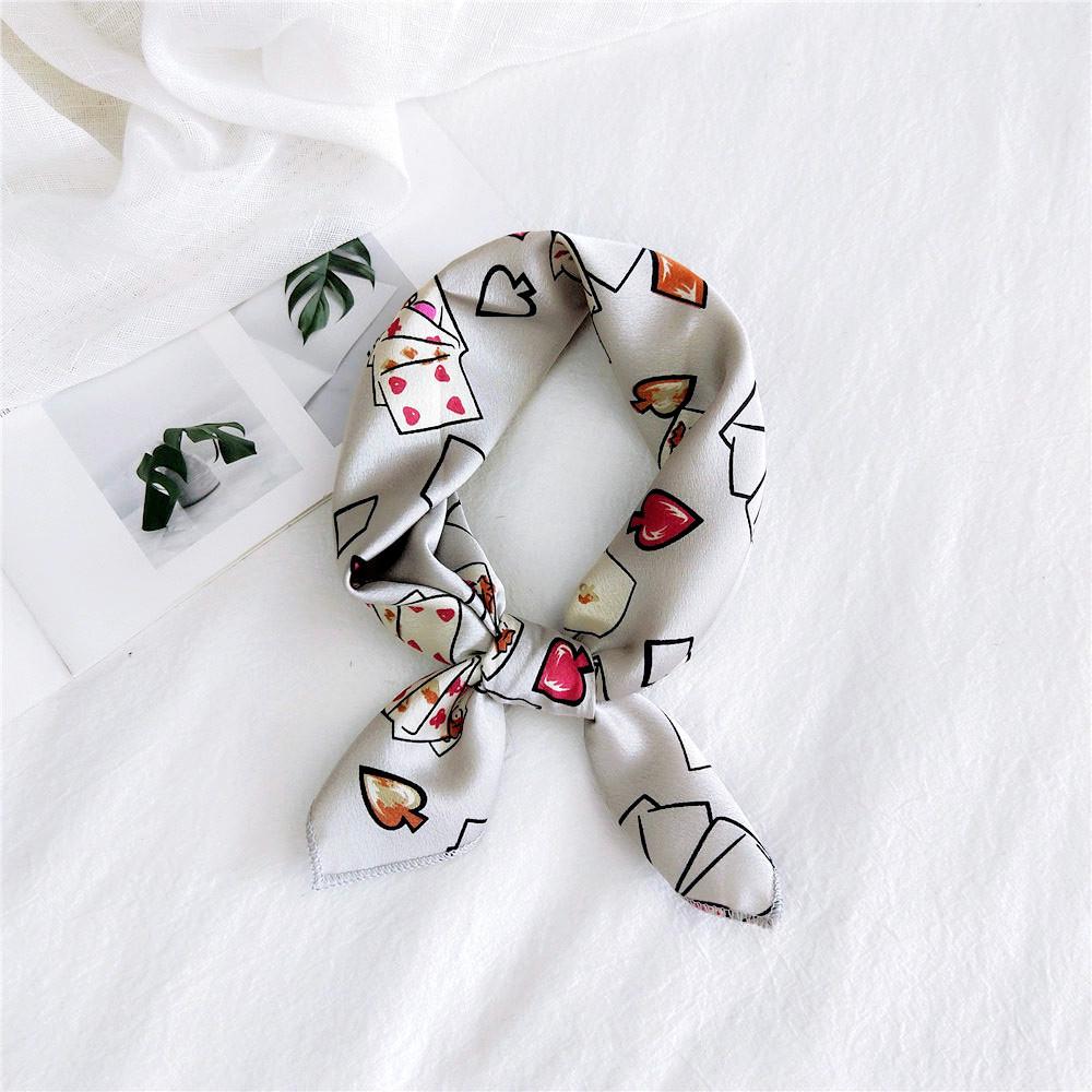 50 шелковых квадратных платков: Универсальные весенне-летние шейные платки для женщин - корейский стиль