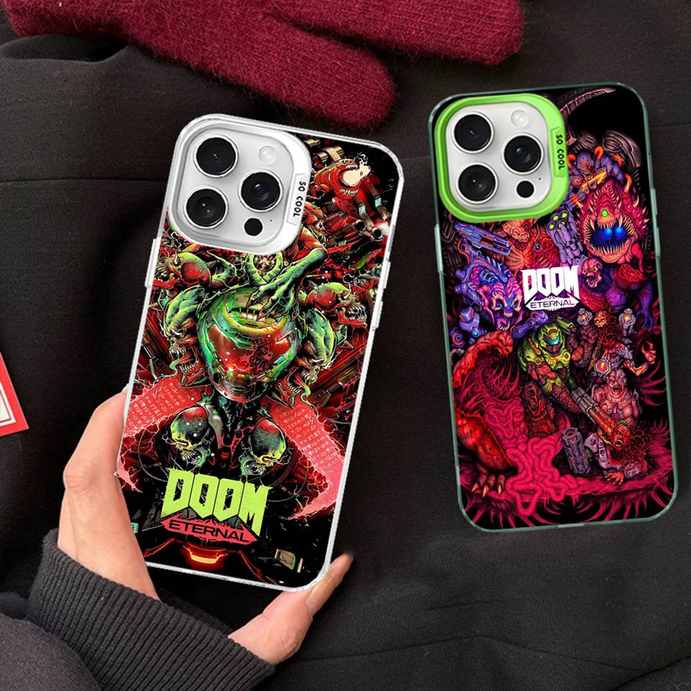 Крутой чехол для телефона H-DOOM Eternal-S Цвет Серебристый Корпус Для lPhone 17 16 16e 15 14 13 12 11 Pro Max Plus