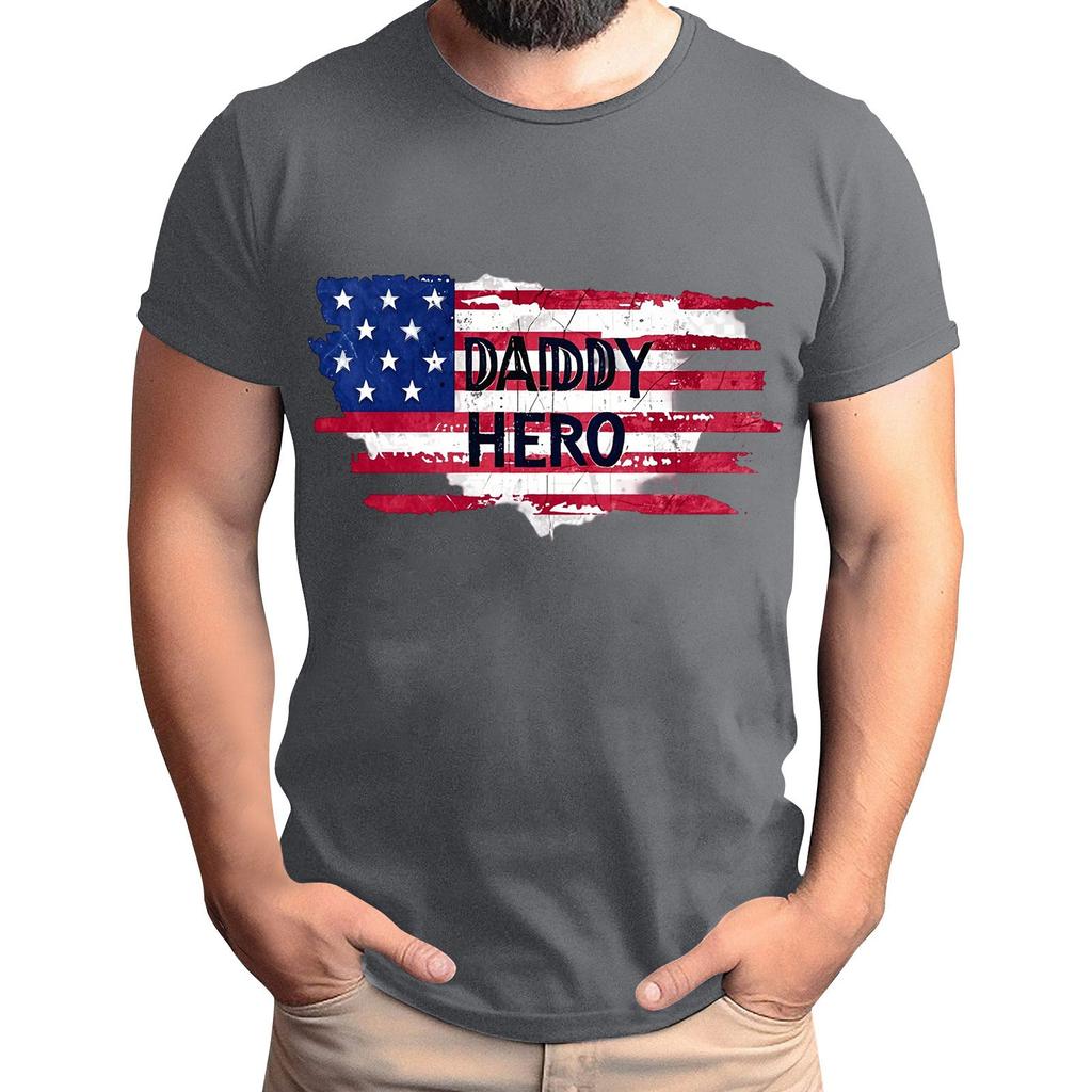 Мужская футболка с принтом флага, мужской свободный повседневный топ с короткими рукавами