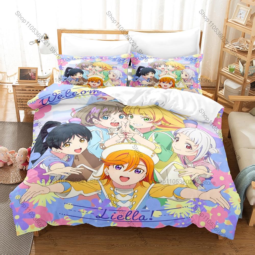 Personality Love Live! School Idol Project New Bedding Set For Anime Fans Duvet Cover Set Bed Linen Home Dorm Room Decoration Ne