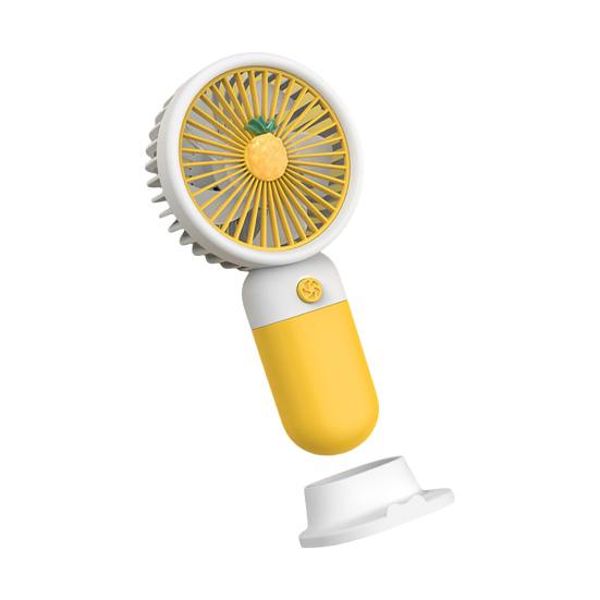Mini Fan Multifunctional Summer Cartoon Fruit Cool Rechargeable Handheld Mini Fan Phone Rack