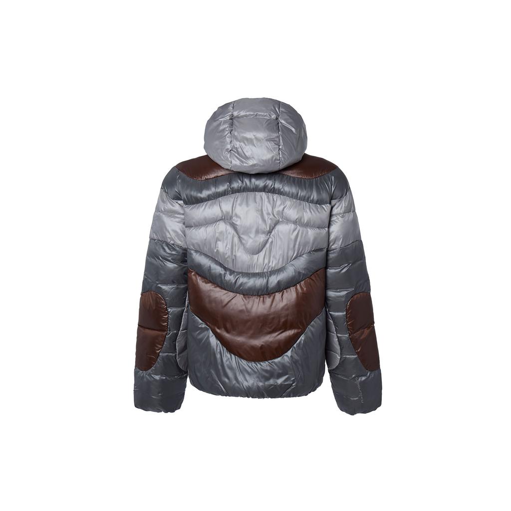 Nike Спортивная куртка свободного покроя с капюшоном в стиле колор-блок, мужская куртка светло-серого цвета FB7424-029