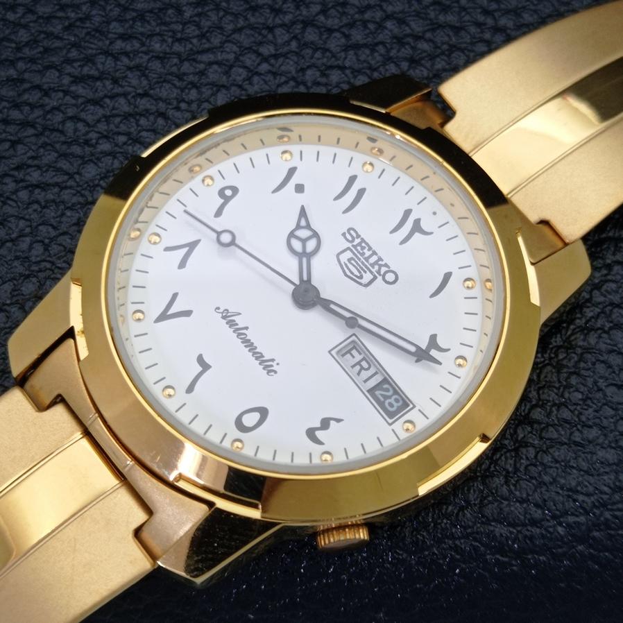 МУЖСКИЕ ВОССТАНОВЛЕННЫЕ SEIKO 5 JAPAN 6309A АВТОМАТИЧЕСКИЕ АРАБСКИЕ БЕЛЫЕ ЦИФЕРБЛАТНЫЕ ЧАСЫ a426405-2