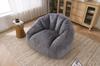 Bean Bag for Adults, fluffy lounge chair made of faux fur, vacuum-packed and assembly-free, for living room, bedroom, balcony - Large (Light Gray)