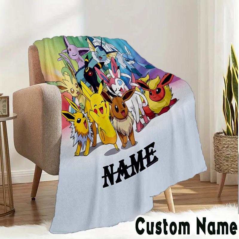 Custom Name Pika Blanket Bedding Blanket Picnic Blanket for Women Men, Throw Blankets for Couch Bed, Christmas and Halloween gifts