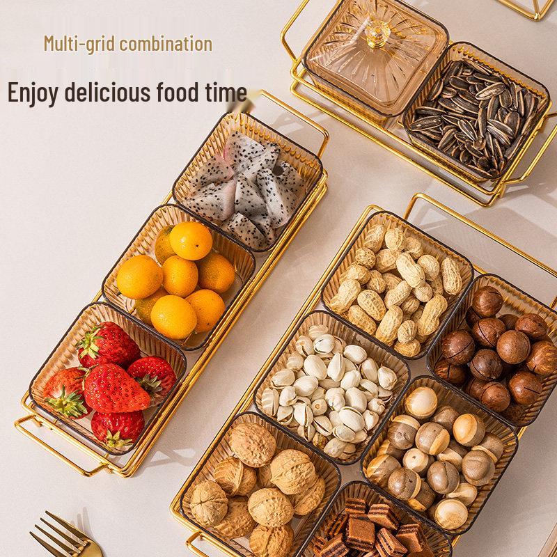 Креативная пластиковая тарелка с отделениями для закусок для гостиной или бара