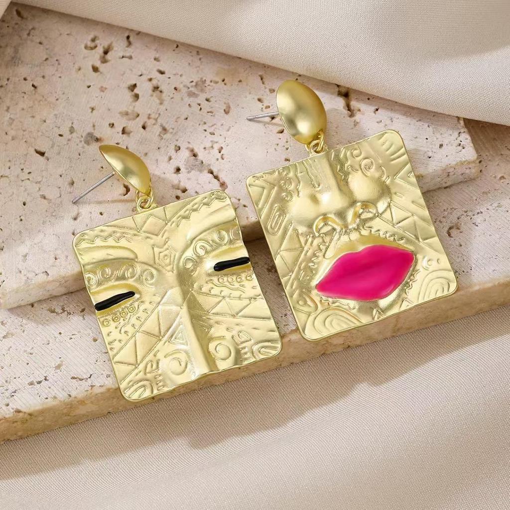 Ретро модный дизайн Sense квадратное лицо в форме сплава серьги для женщин вечеринка