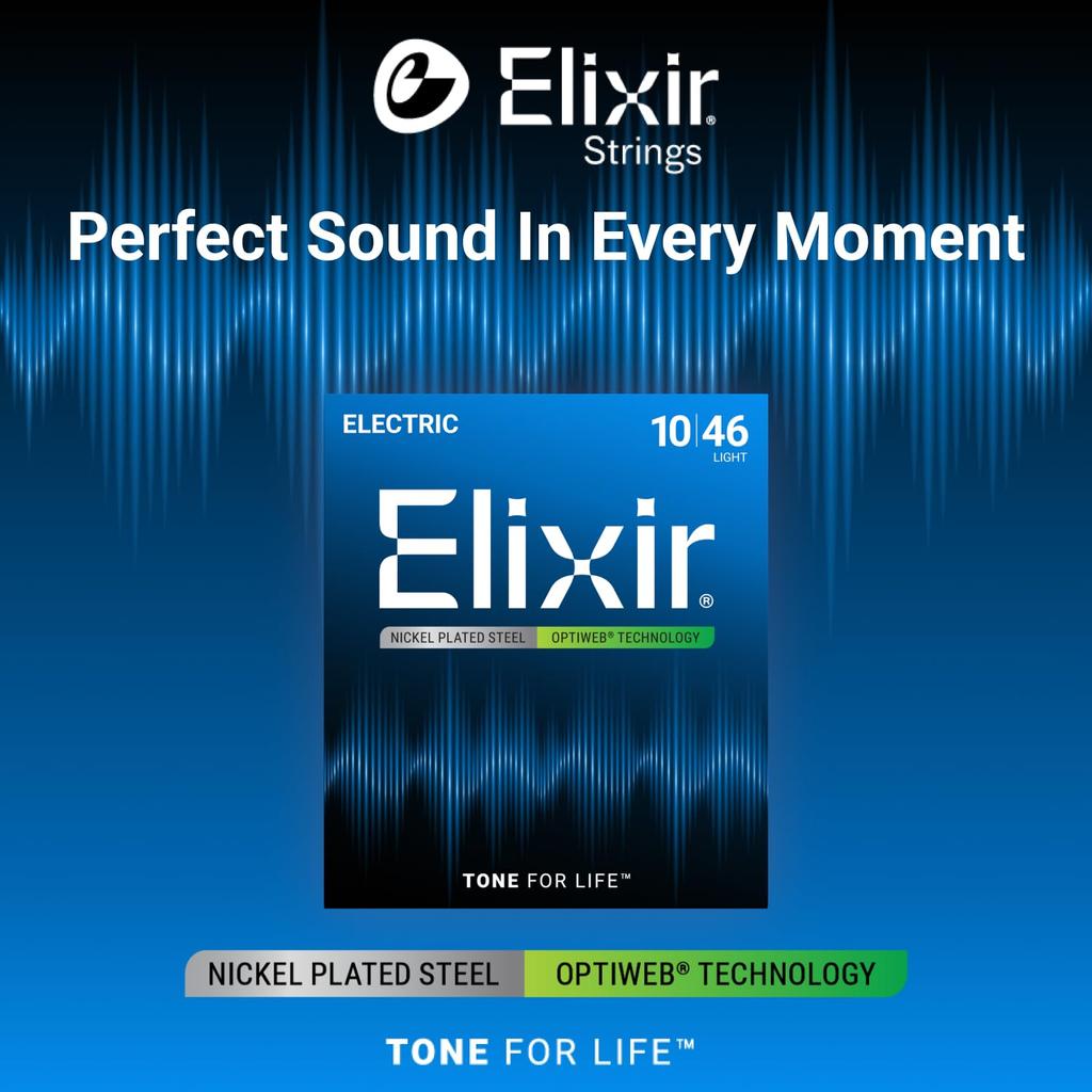 ELIXIR Elixir Струны для электрогитары OPTIWEB, Light, .010-.046, #19052