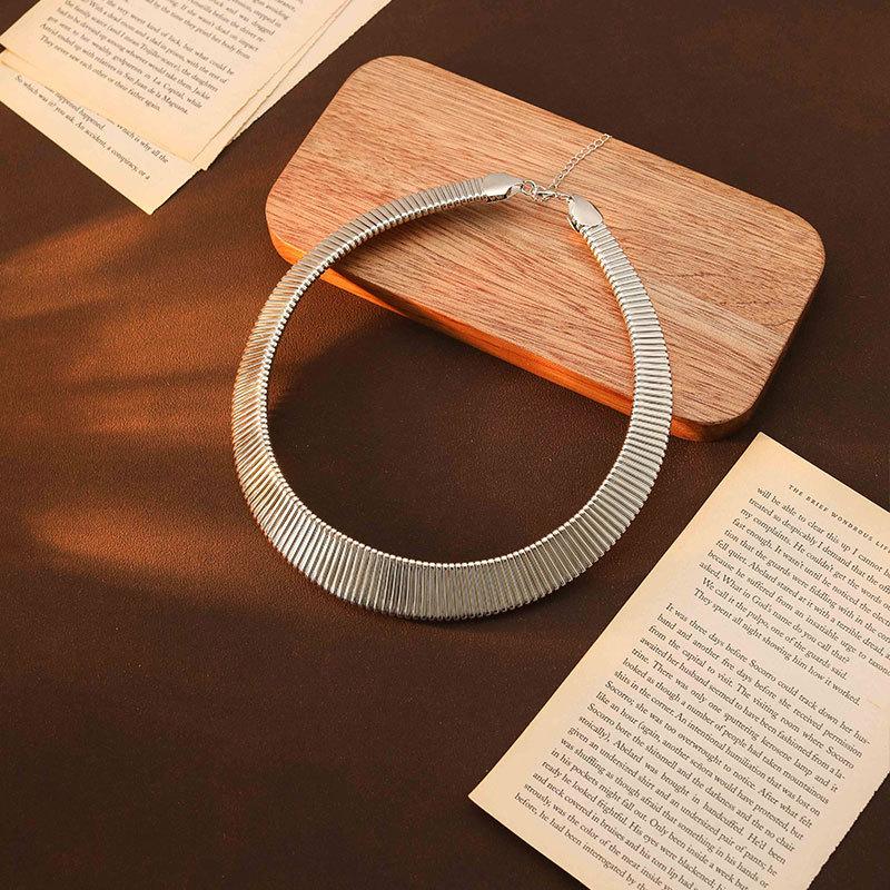 European and American Snake Bone Cold Wind Necklace Men's and Women's Trendy Cool Collar Versatile Collarbone Chain Necklace