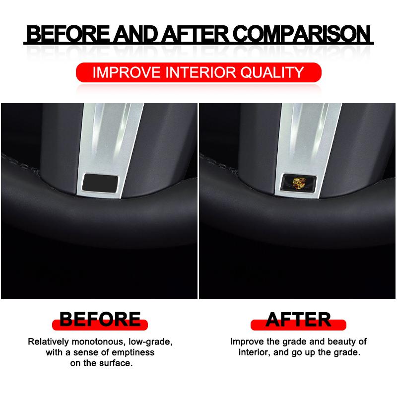 2/5/10 шт. Наклейки с 3D-эмблемой логотипа автомобиля на руль из углеродного волокна для Porsche Boxster Cayenne Panamera Macan Cayman 911 918 996 917 991