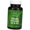 Веганские Витамины Д3 и К2, Vegan Vitamin D3 & K2, 60вегкапс (36122001)