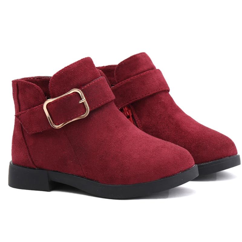 Girls Leather Ankle Boot Waterproof Children High Heel Short Boot Fashion Kids Kid Casual Sneakers Girls Boots Botas Para Niñas