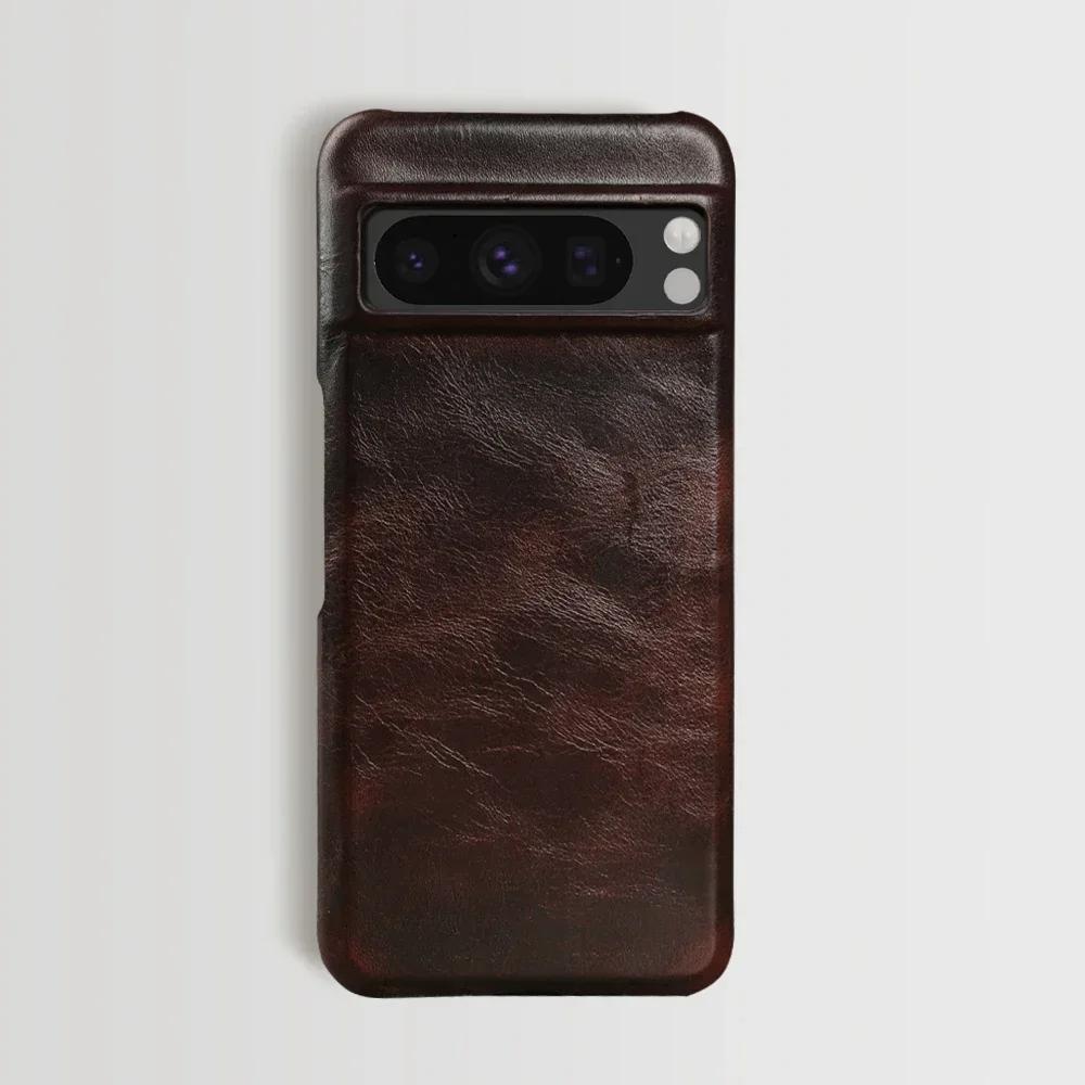 Премиальный чехол из натуральной коровьей кожи для Google Pixel 8 Pro 7 6Pro 7A 6A 5A, защитный корпус-задняя крышка funda capa