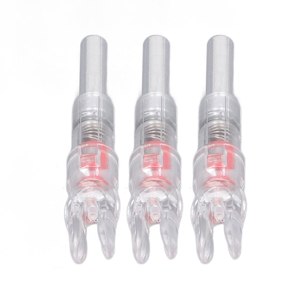 3PCS Lighted Nocks for Arrows Automatic Lighting 6.2mm Internal Diameter Archery Shaft Luminous Arrow Tail for Outdoor