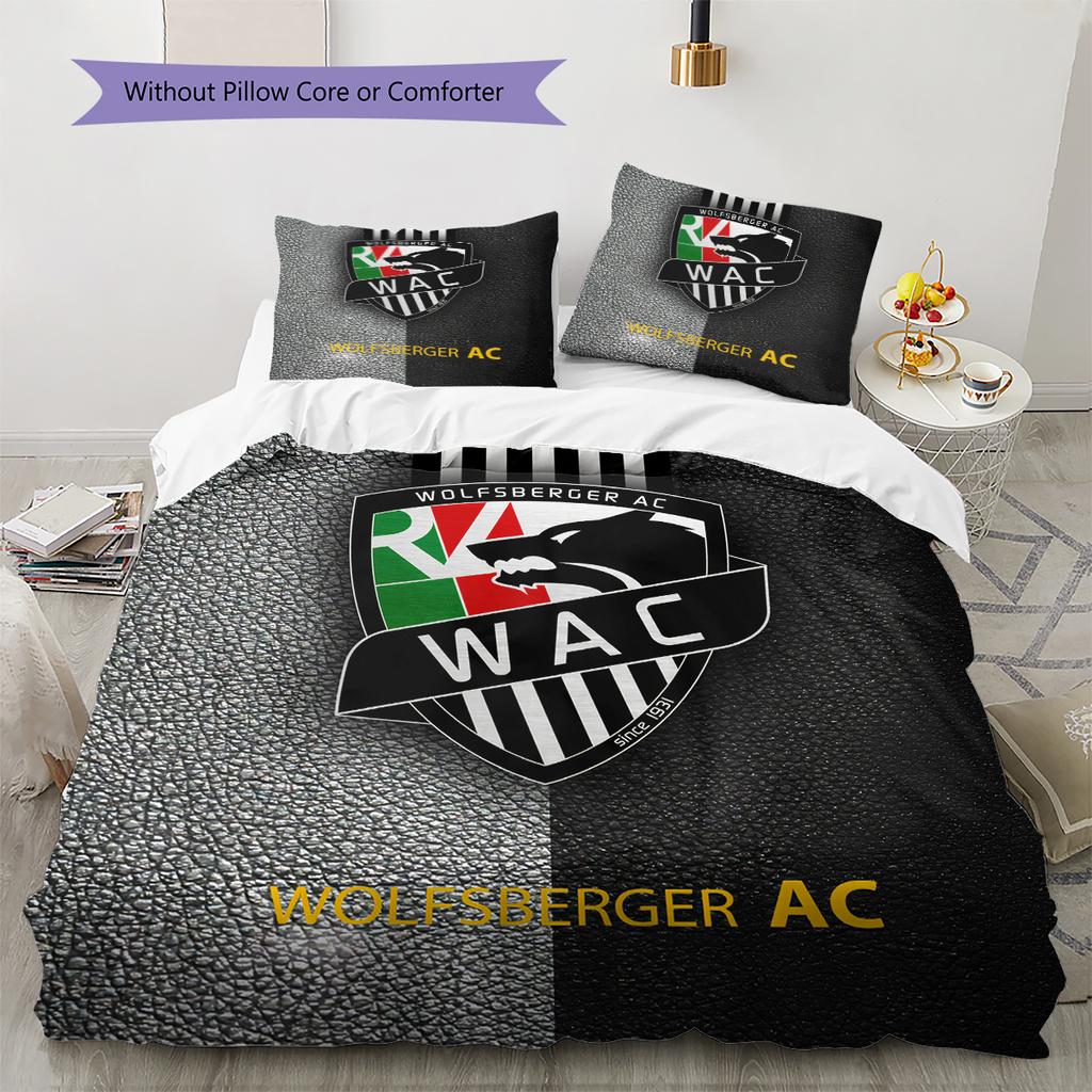 Wolfsberger AC Pattern Bedding Home Decoration Birthday & Festival Gift (1 * duvet cover + 2 * pillowcase, without core)
