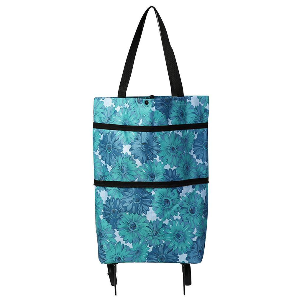 Складные сумки на тележке, сумка для покупок на тележке с колесами, складная тележка для покупок 2 в 1 для домашнего супермаркета, прочная сумка