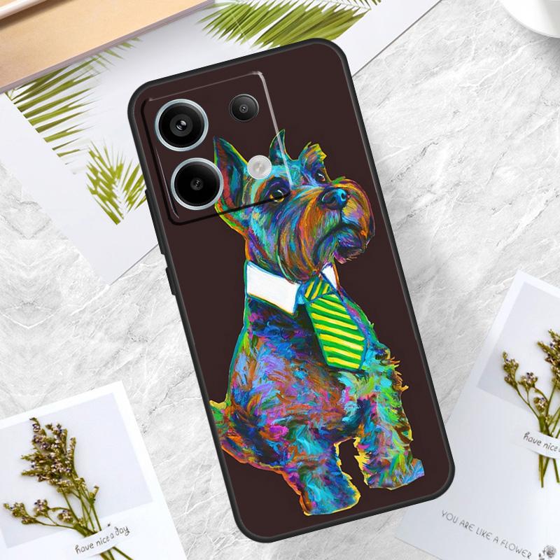 Cartoon schnauzer dog Case For Xiaomi Redmi Note 14 13 12 11 10 9 15 Pro Plus Redmi 15 10C 12C 13C 14C 15C Cover