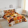 Autumn Pumpkin Country Farmhouse Maple Leaf Sunflower Quilt Set Thanksgiving Turkey Boy Girl Adult Room Decoration