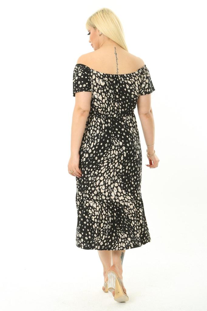 Женское платье большого размера Платье Madonna с вырезом на бретельках и узором из гальки