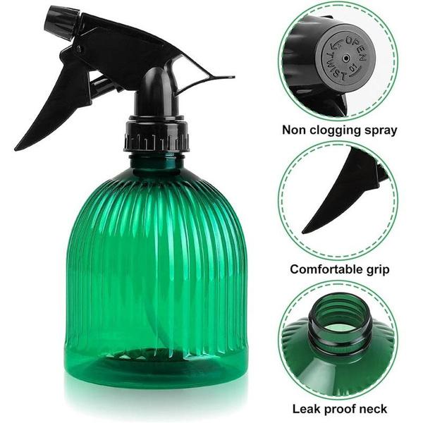 Бутылки-распылители на 500 мл. Бутылка-распылитель для воды на 500 мл с регулируемой распылительной головкой для садоводства, уборки, парикмахерских услуг.