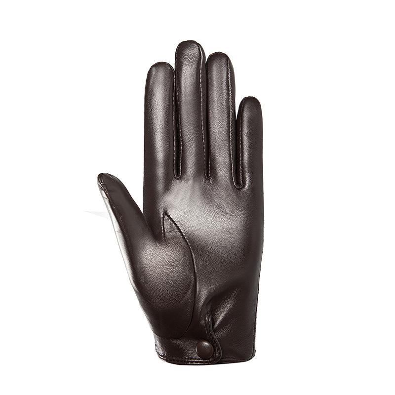 Кожаные перчатки для вождения, верховой езды, локомотива, тонкие короткие сенсорные экраны, корейская версия, простые и модные перфорированные дышащие перчатки из овчины