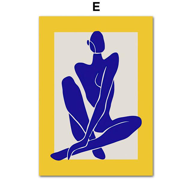 Рамка из цельного дерева Матисс Тропические растения Эйфелева башня Плакаты сглаза и принт Wall Art Холст Картины Картины Украшение гостиной