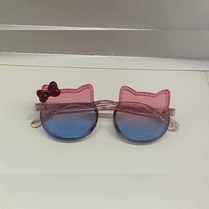 Children's Fashion Trendy Glasses Baby Girl Cute Cat Ear Cartoon Glasses Trendy New Beach Glasses Travel Decoration Glasses