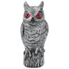 Plastic Owl Glowing Eyes Lifelike Appearance Water Resistant Bird Deterrent for Home Garden Patio