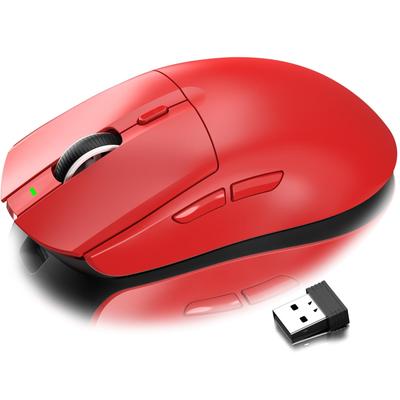 AJ139 PRO Беспроводная игровая легкая беспроводная игровая мышь с PAW3395 26000 DPI FPS Красная A.JAZZ Мышь, (59г), Высококачественный датчик, режим 2,4G/TYPE-C,
