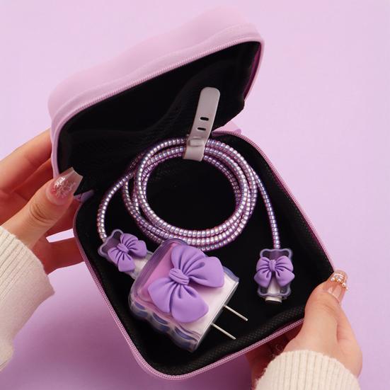 Чехол для технических аксессуаров Милый портативный органайзер для электроники Дорожный чехол для электронных аксессуаров для