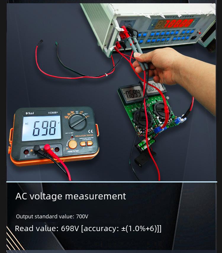 Виши VC60B+ Мегаомметр: Автоматическая установка нуля, Антимагнитный, Ручной мегомметр.