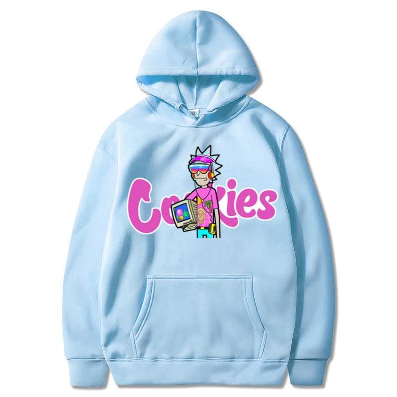 2025 Новое Аниме Печенье Принтованный Флис Мужские Осенне-Зимние Мужские и Женские Толстовки Худи