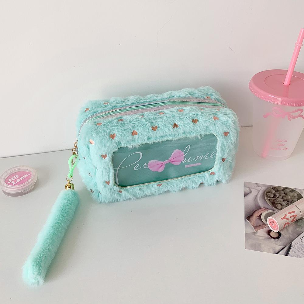 Bow Pencil Case Multifunctional Stationary Storage Bag Portable Makeup Pouch
