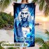 Kontra K Beach Towel, Personalized Custom Name Text, Quick Dry Large Absorbent Towel For Beach Pool