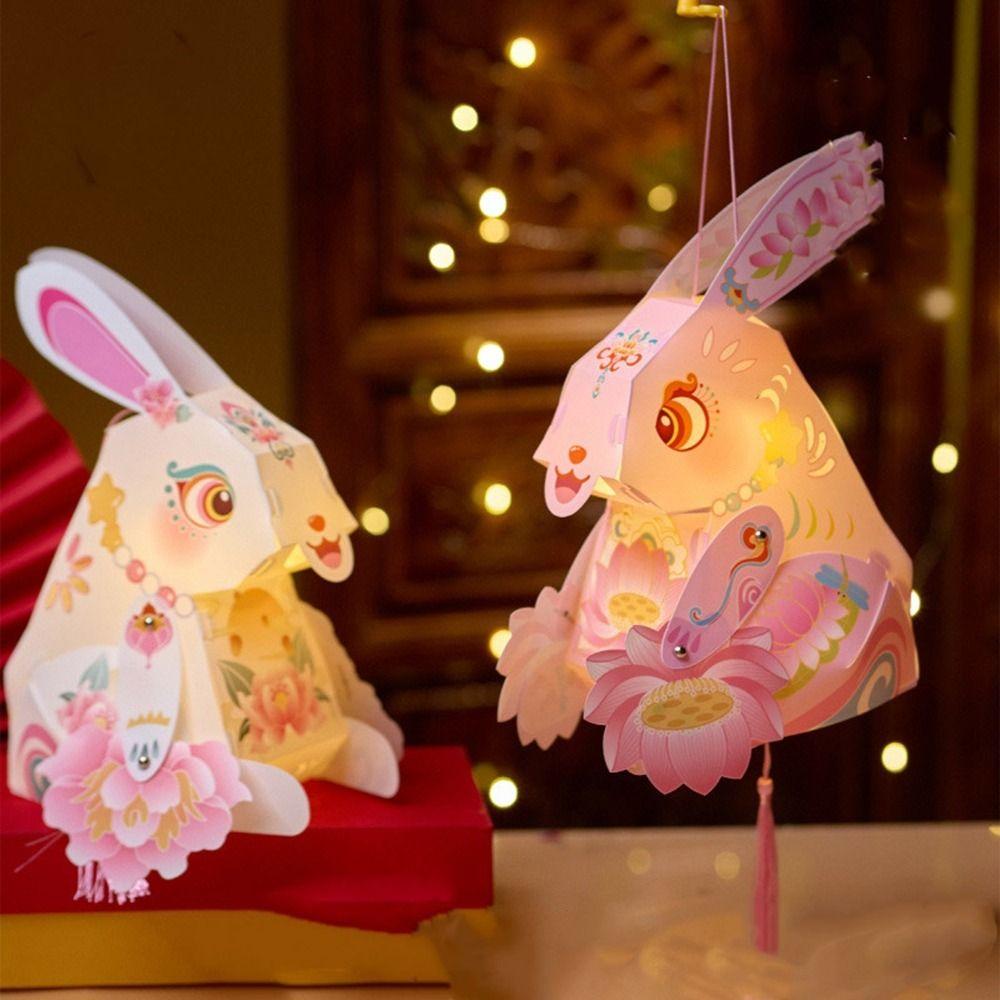 Handmade Chinese Rabbit Lantern Cartoon Mid-Autumn Festival Lantern  Mid-Autumn Festival