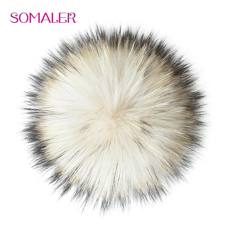 SOMALER Помпон из натурального меха енота, помпоны из натурального меха для шапок, шапок, сумок, аксессуаров