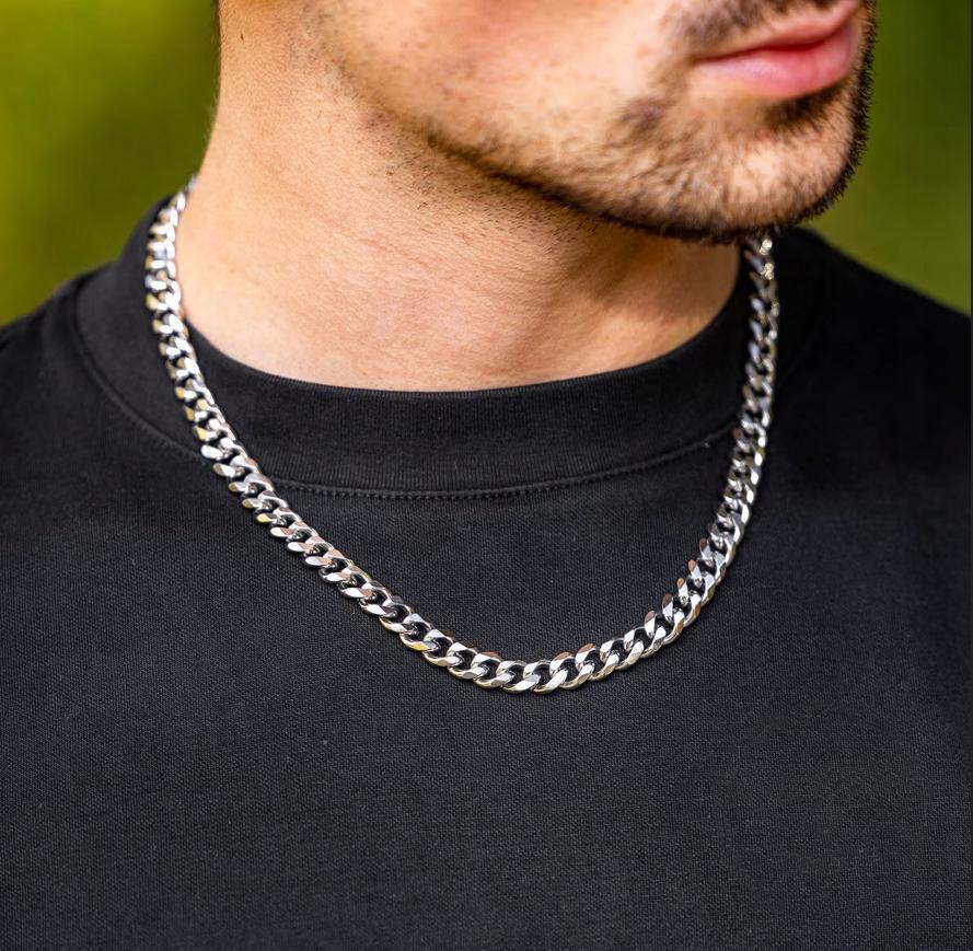 THICK Men' Chain Silver Chain Armour DURABLE ELEGANT